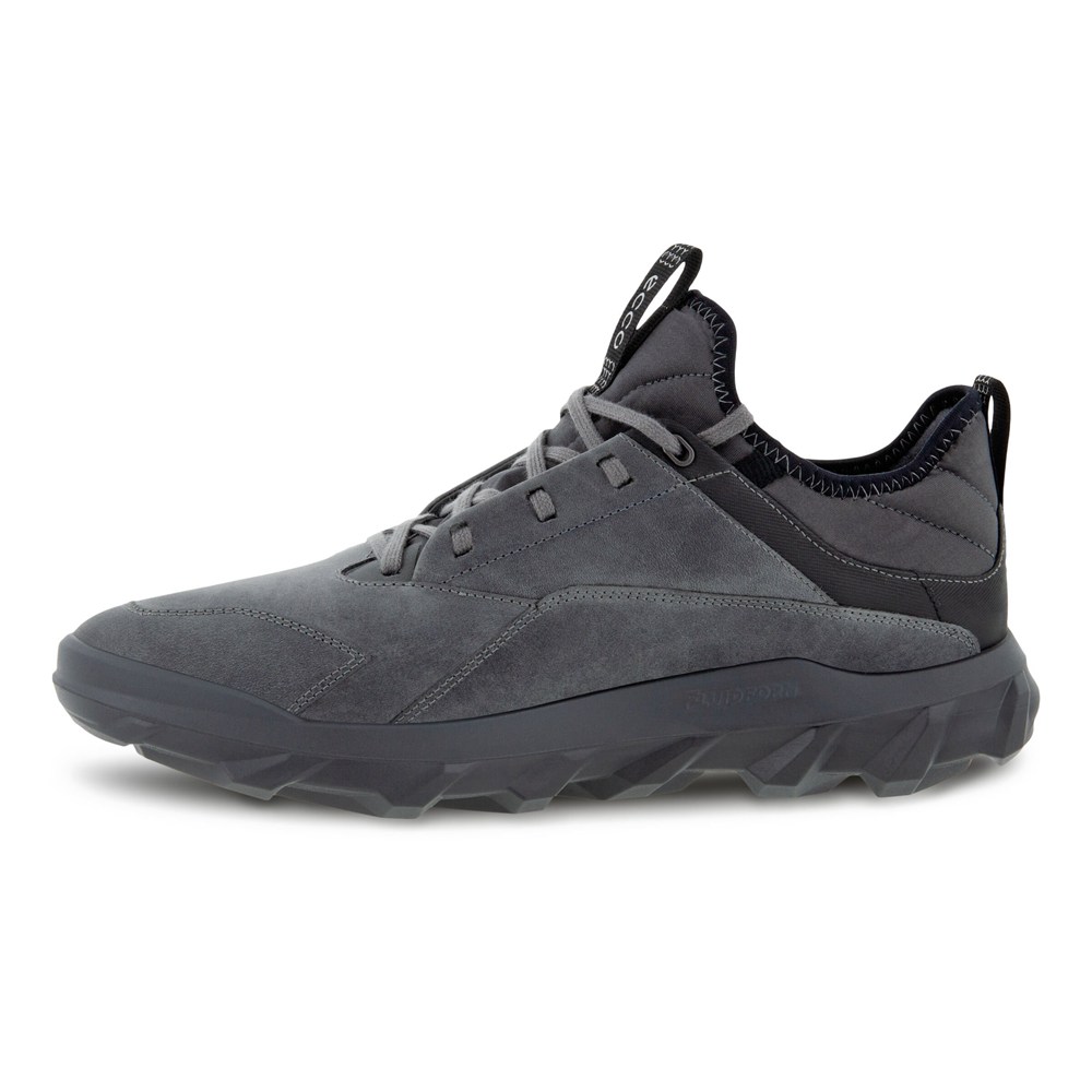 Tenis Outdoor Hombre - ECCO Mx Bajos - Grises Oscuro - GMF293048